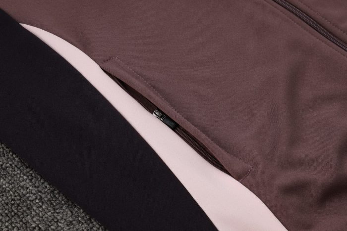 Arsenal 24-25 Long Zipper Jacket Grey Purple - 图片 4