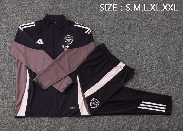 Arsenal 24/25 Long Zip Jacket Dark Gray - 图片 2