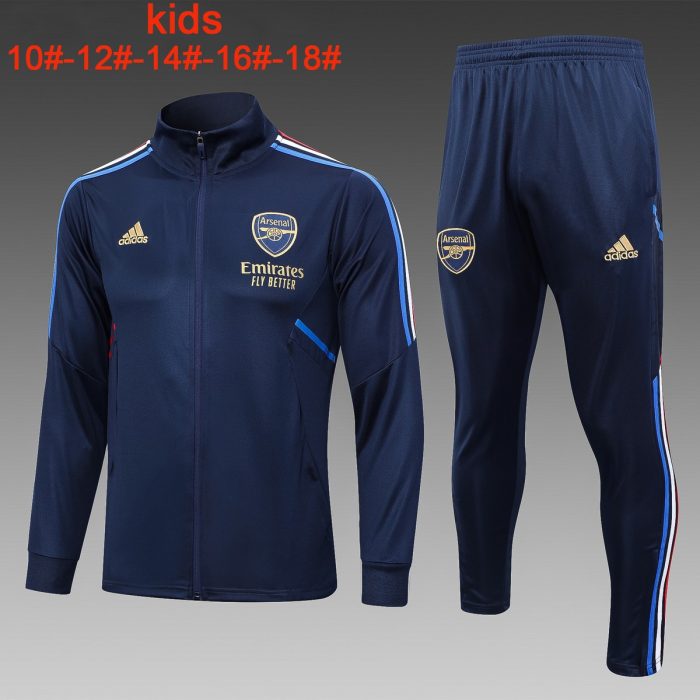Arsenal 22/23 Long Sleeve Kids Jersey in Royal Blue - 图片 2