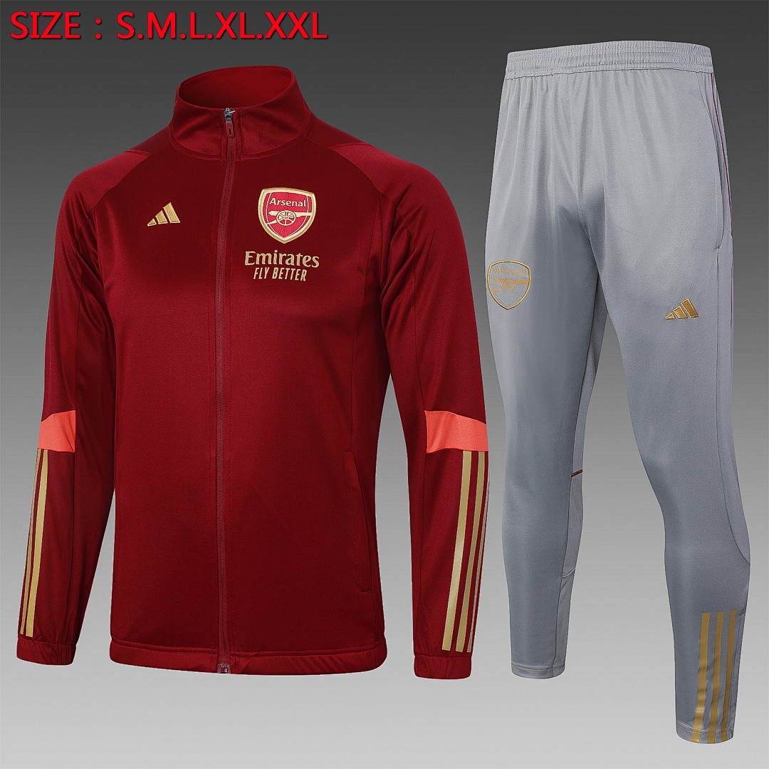 JER-4255_1 Arsenal 23-24 Long Zipper Jacket Maroon - 图片 1