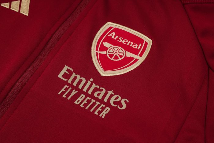 Arsenal 23-24 Long Zipper Jacket Maroon - 图片 6