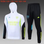 Arsenal 23-24 White Half-Zip Jacket Kids - 图片 2