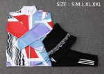 Arsenal 24/25 Long Zip Jacket Red White Green Splatter (White Zipper) - 图片 2