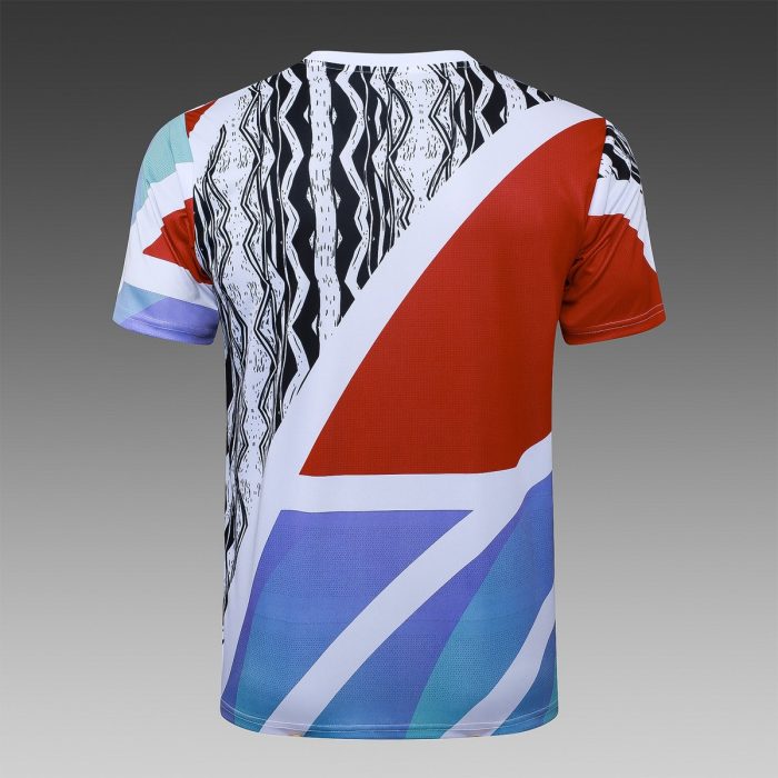 Arsenal 24-25 Short Sleeve Red Blue Black Splatter Training T-Shirt - 图片 7