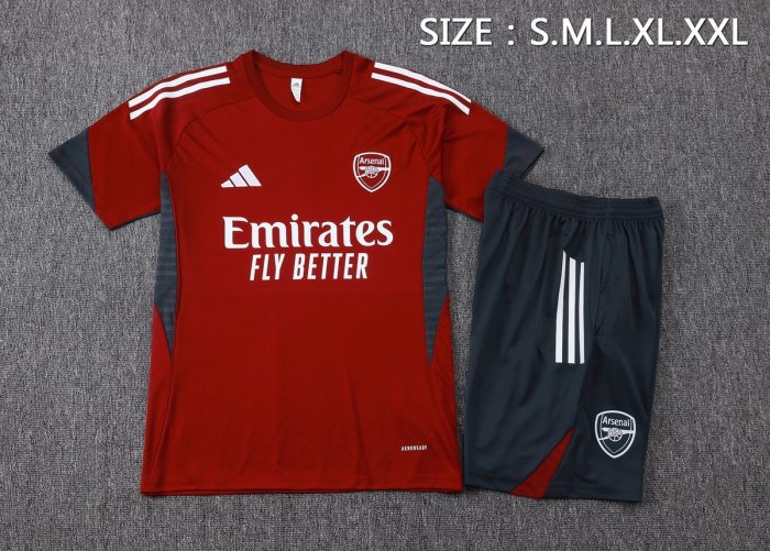 Arsenal Maroon Short Sleeve Training T-Shirt (White Badge) - 图片 2