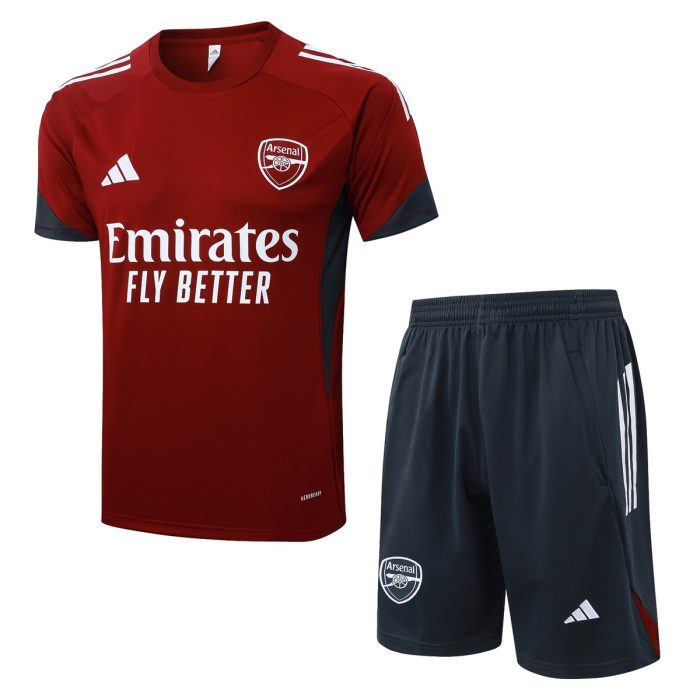Arsenal Maroon Short Sleeve Training T-Shirt (White Badge) - 图片 8