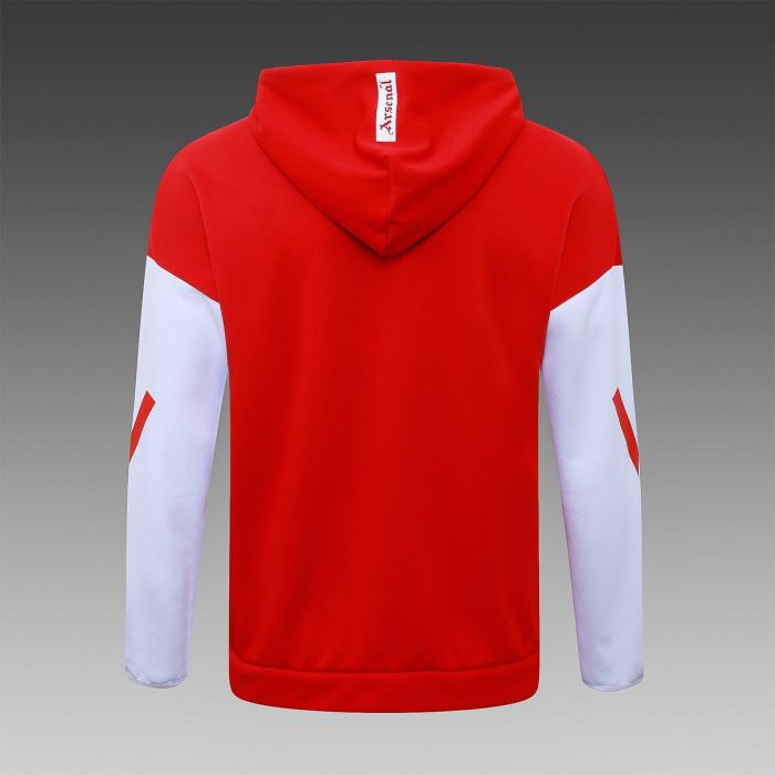 Arsenal Red Long Zip Jacket with Hood - 图片 8
