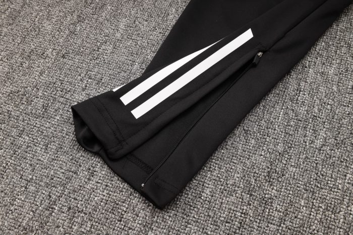 Arsenal 24/25 Half-Zip Jacket Black with Red and Green Sleeve Details - 图片 3