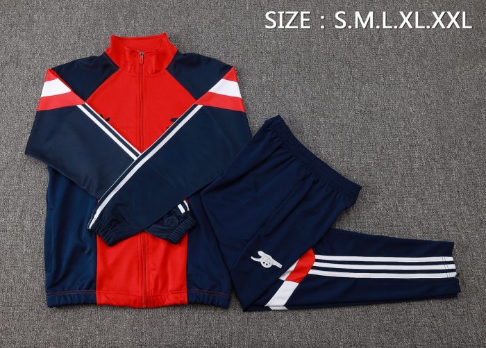 Arsenal Red Retro Long Sleeve Jacket - 图片 2