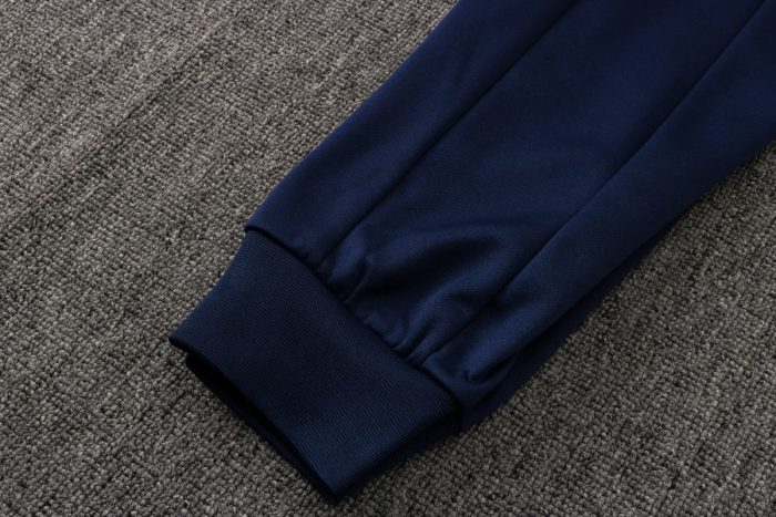 Arsenal 21-22 Long Zip Hoodie Navy Blue - 图片 3