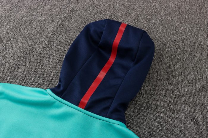 Arsenal 21-22 Long Zip Hoodie Navy Blue - 图片 6