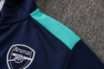Arsenal 21-22 Long Zip Hoodie Navy Blue - 图片 7