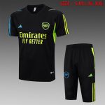 Arsenal 23-24 Black Short Sleeve Training Set (with 3/4 Pants)