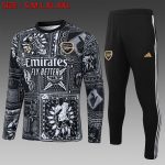 Arsenal 23-24 Round Neck Black Ink Spray Training T-Shirt