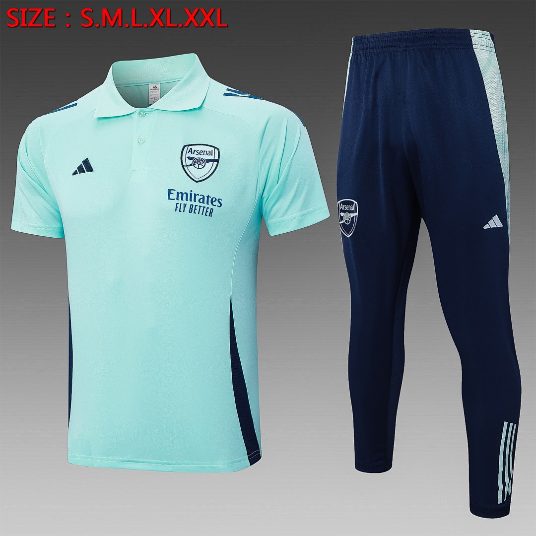 JER-4282_1 Arsenal 24/25 Polo Shirt Light Green - 图片 1