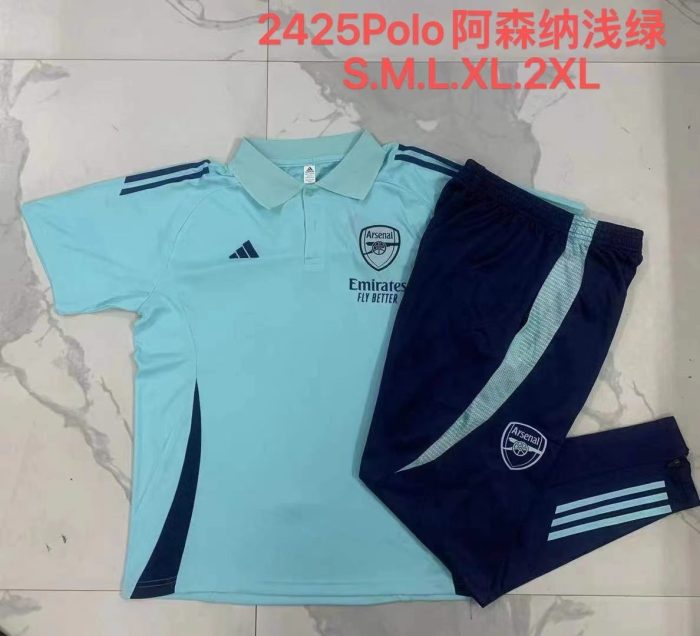 Arsenal 24/25 Polo Shirt Light Green - 图片 9