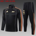 Arsenal Black Retro Half-Zip Jacket