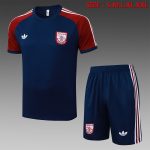 Arsenal Retro Short Sleeve Jersey (Blue, Shoulder Red)