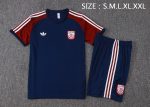Arsenal Retro Short Sleeve Jersey (Blue, Shoulder Red) - 图片 2