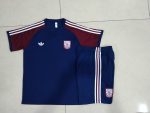 Arsenal Retro Short Sleeve Jersey (Blue, Shoulder Red) - 图片 8