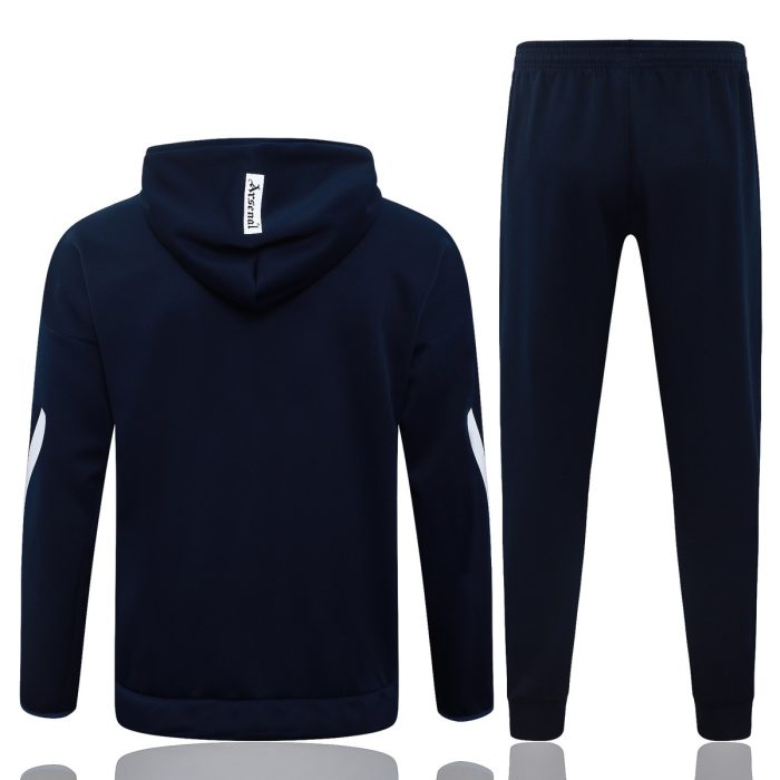 Arsenal Blue Long Zip Jacket with Hood - 图片 7