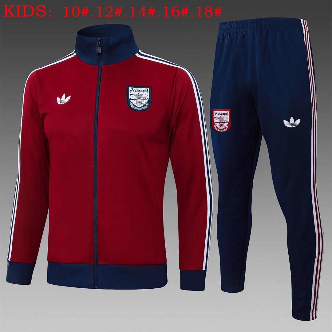 JER-4299_1 Arsenal Maroon Retro Edition Kids Jersey (Blue Collar) - 图片 1