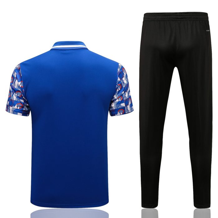 Arsenal 22/23 Polo Full Body Spray Ink Blue - 图片 7