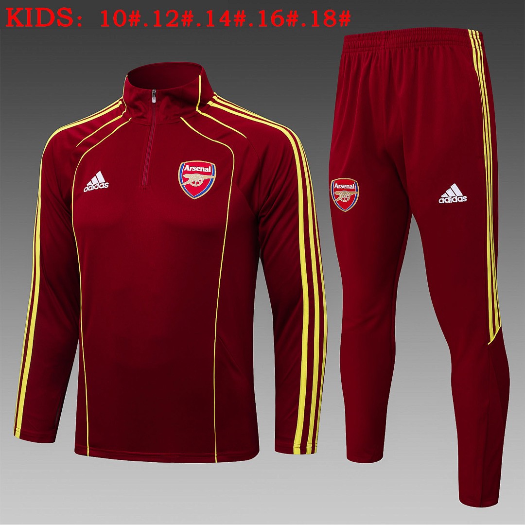 JER-4302_1 Arsenal Maroon Retro Edition (Yellow Trim) Kids - 图片 1