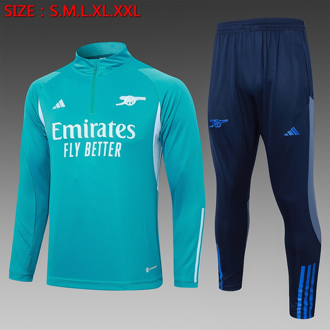 JER-4304_1 Arsenal 23-24 Half-Zip Jacket Navy Blue - 图片 1