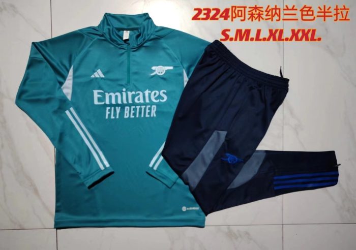 Arsenal 23-24 Half-Zip Jacket Navy Blue - 图片 9