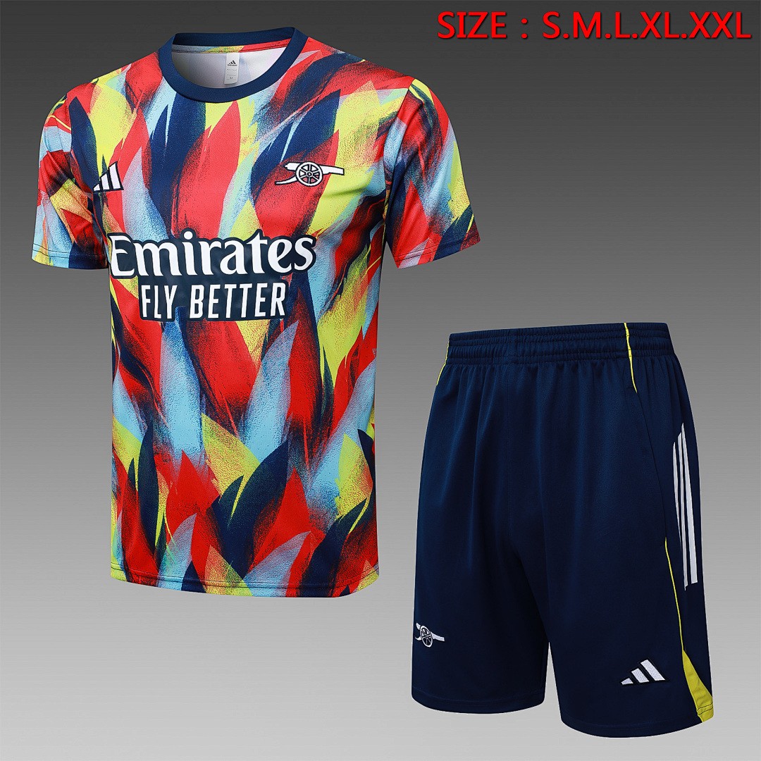 JER-4305_1 Arsenal Colorful Short Sleeve T-Shirt - 图片 1