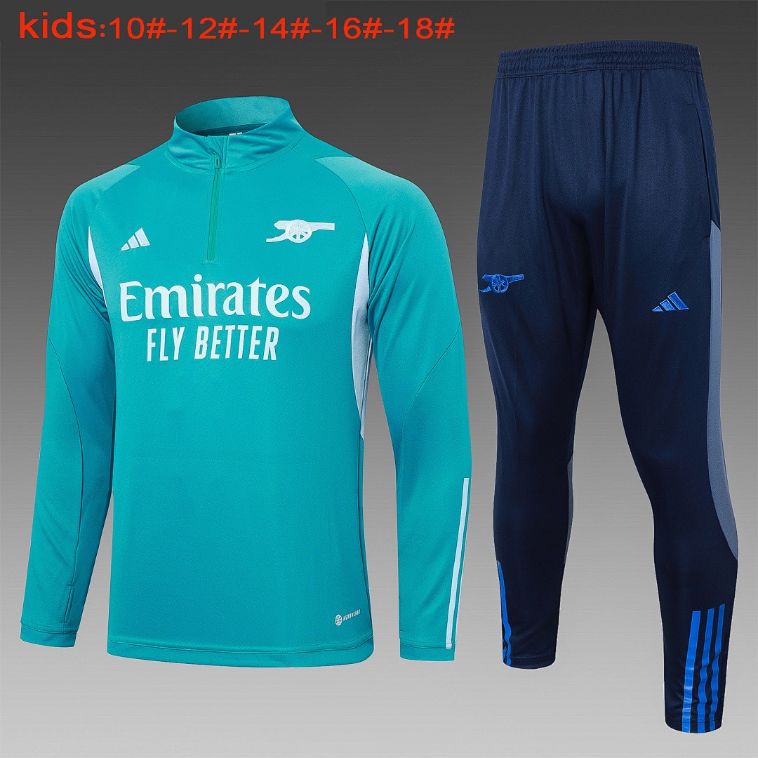 JER-4309_1 Arsenal 23/24 Half-Zip Jacket Blue Kids - 图片 1