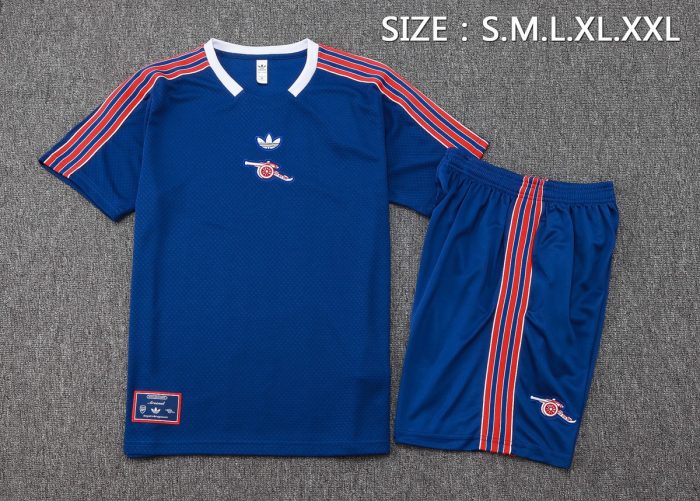 Arsenal Colorful Blue Retro Edition Short Sleeve - 图片 5