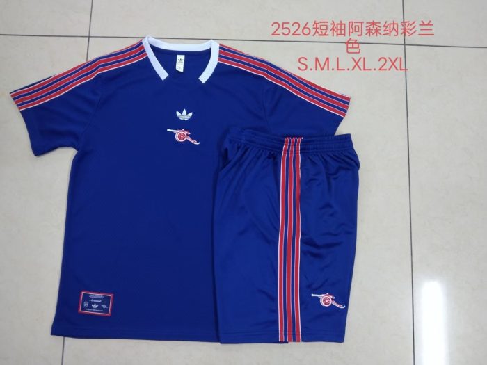 Arsenal Colorful Blue Retro Edition Short Sleeve - 图片 9