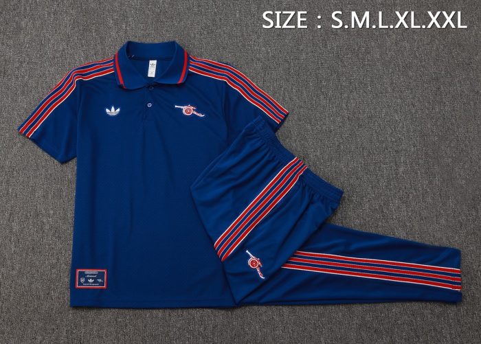 Arsenal Color Blue Retro Polo - 图片 2