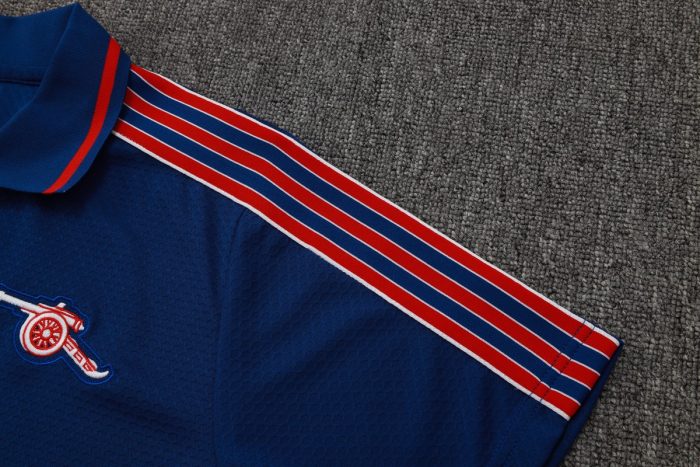 Arsenal Color Blue Retro Polo - 图片 5