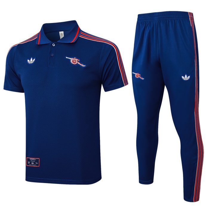 Arsenal Color Blue Retro Polo - 图片 8
