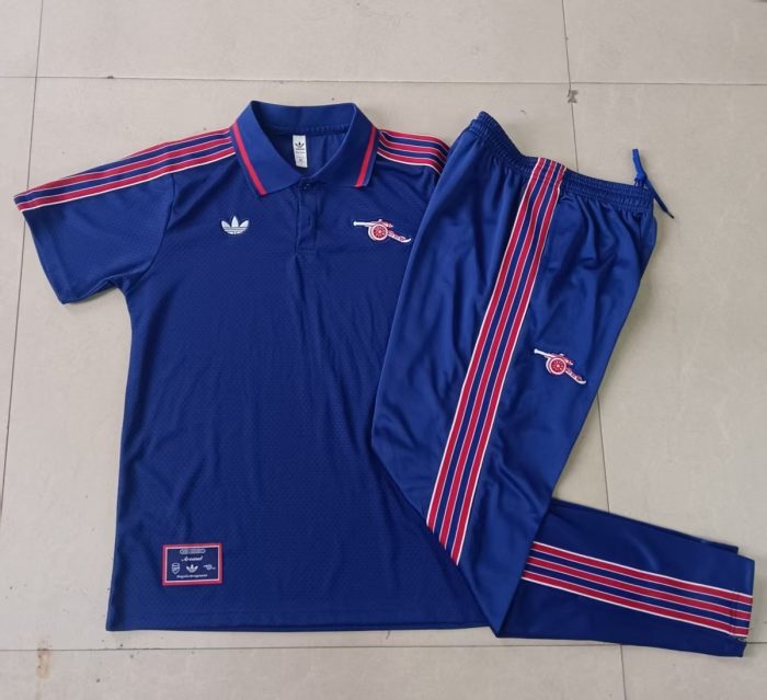 Arsenal Color Blue Retro Polo - 图片 9