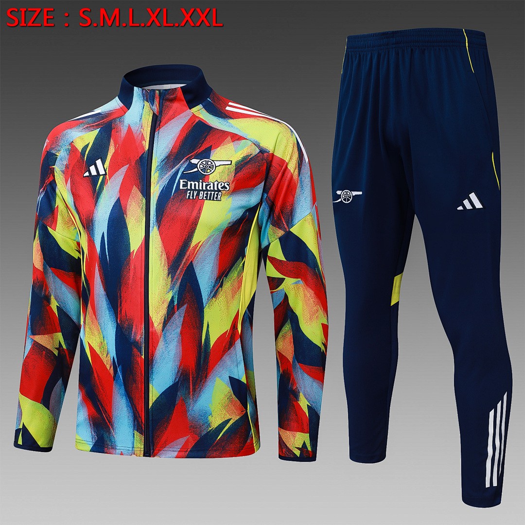 JER-4316_1 Arsenal Colorful Long Zipper Jacket - 图片 1