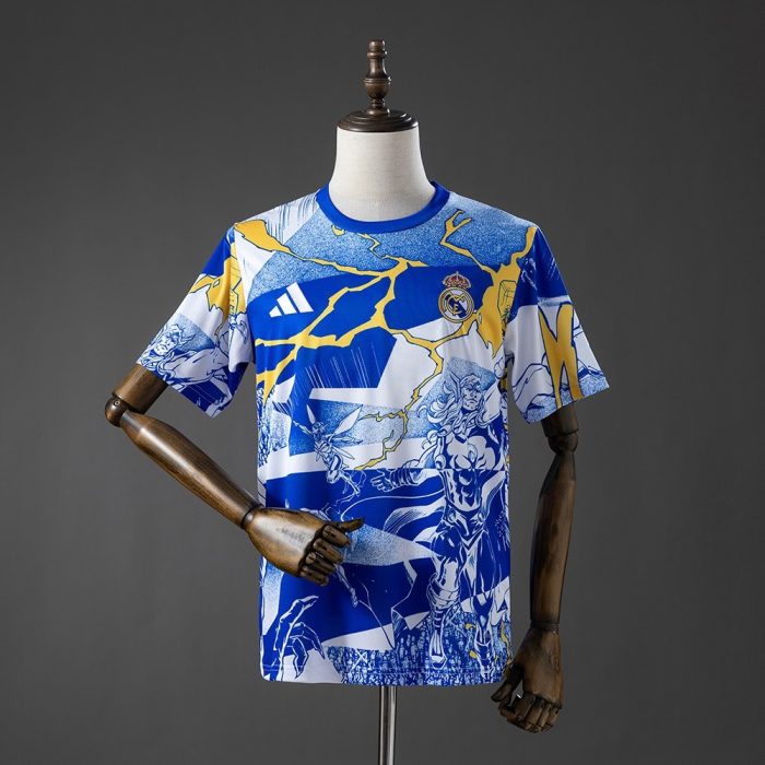 Real Madrid 25/26 Avengers Pre-Match Jersey (Blue) - 图片 3