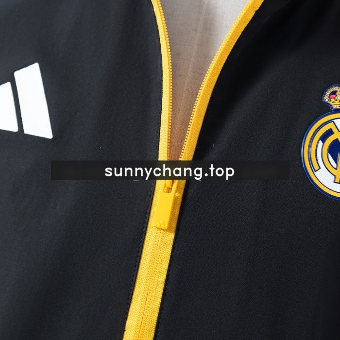 Real Madrid 25/26 Windbreaker - Black - 图片 7