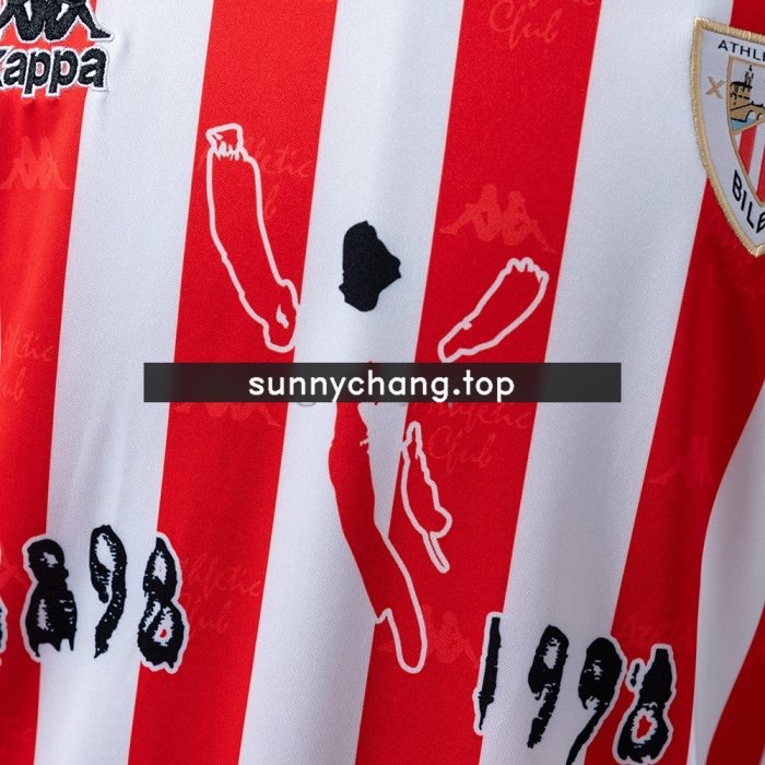 Athletic Bilbao 100th Anniversary Home Retro Shirt - 图片 5