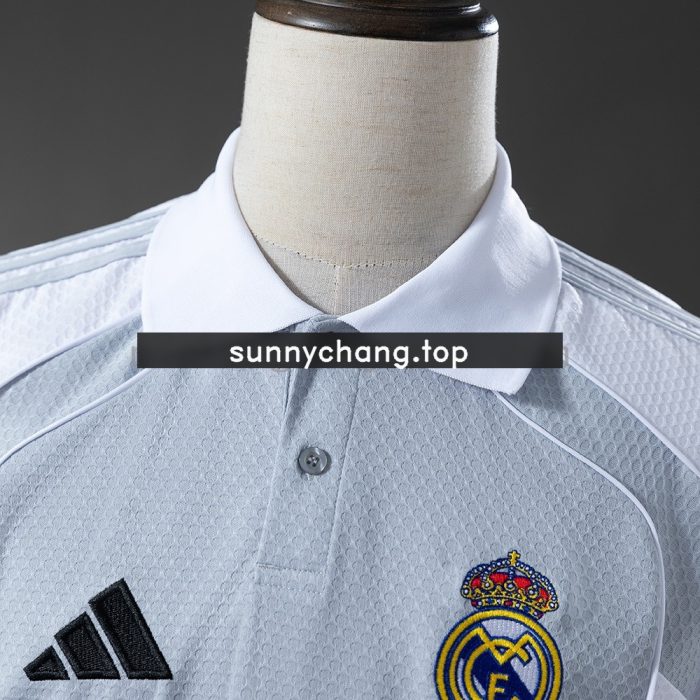 Real Madrid 25/26 Polo - Grey & White - 图片 7