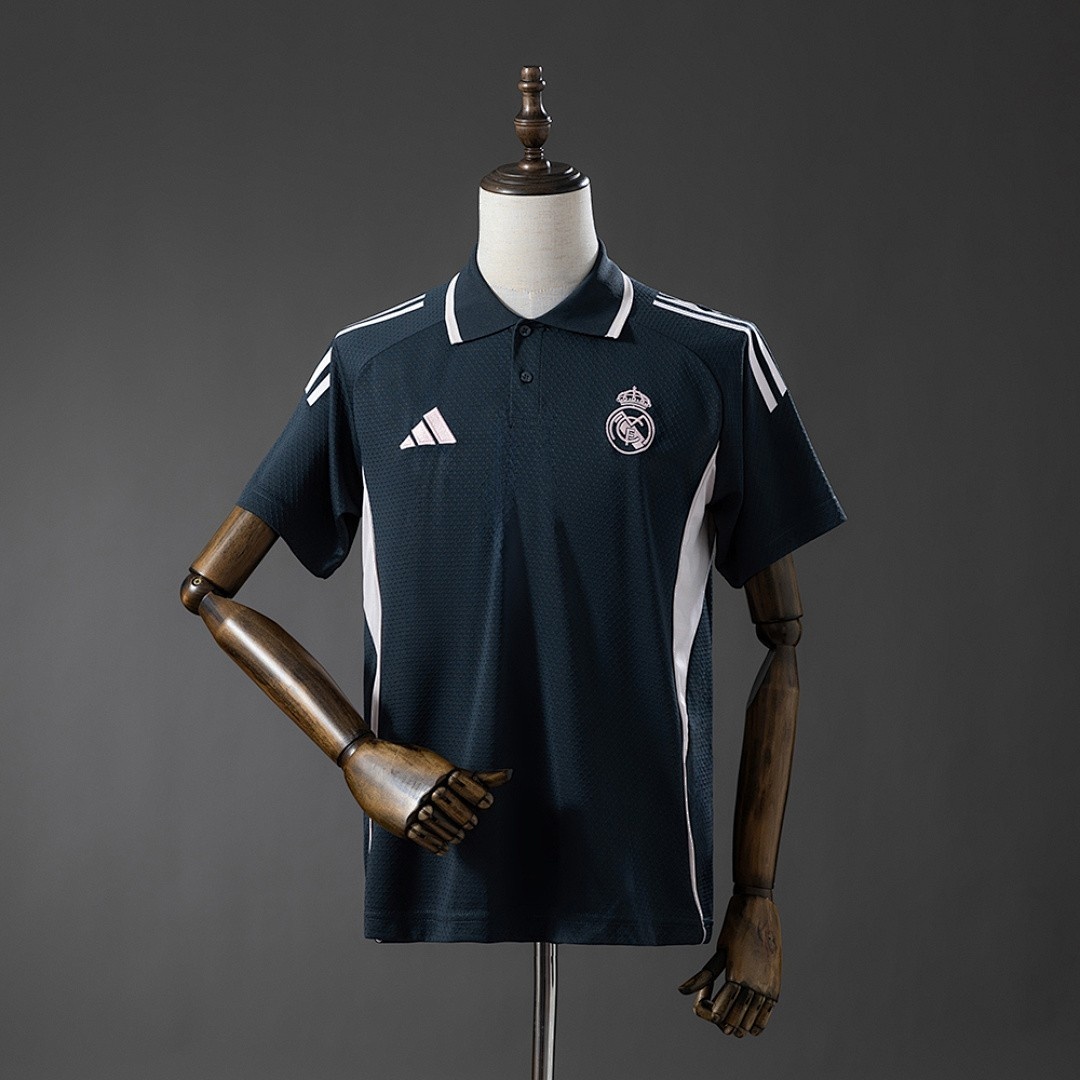 JER-4389_1 Real Madrid 25/26 Polo - Black & Pink - 图片 1