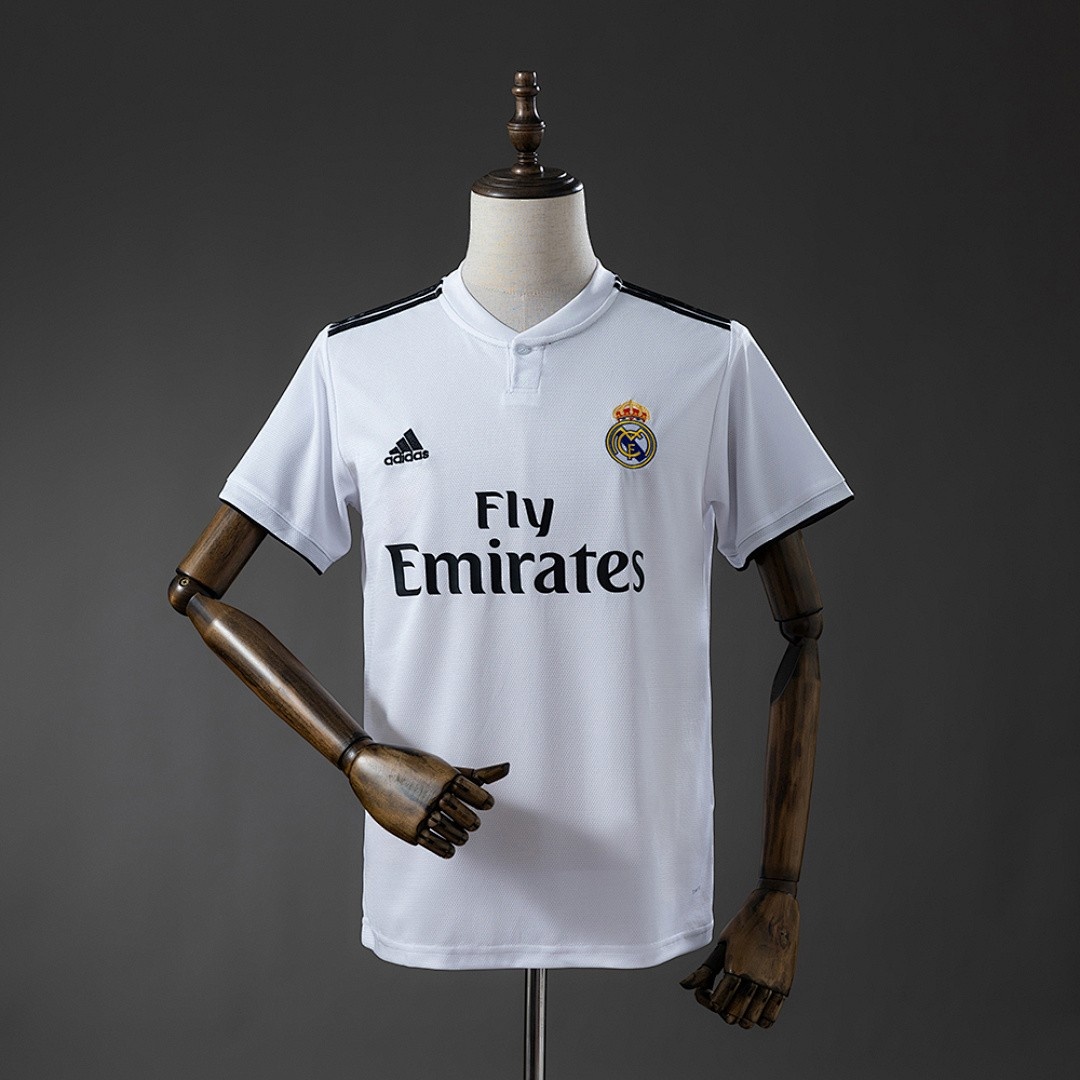 JER-4409_1 Real Madrid 2018/19 Home Retro Jersey - 图片 1