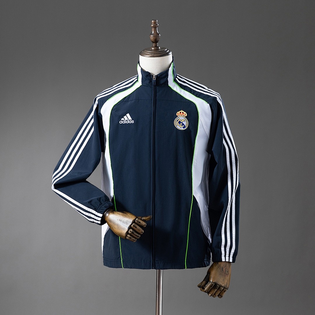 JER-4412_1 Real Madrid Windbreaker - Navy Blue & White - 图片 1