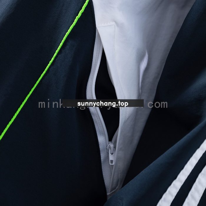 Real Madrid Windbreaker - Navy Blue & White - 图片 4