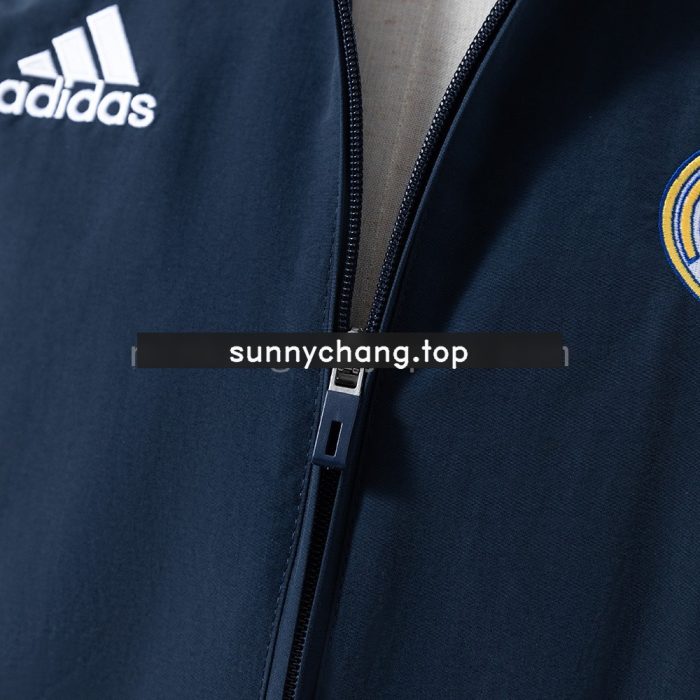 Real Madrid Windbreaker - Navy Blue & White - 图片 6