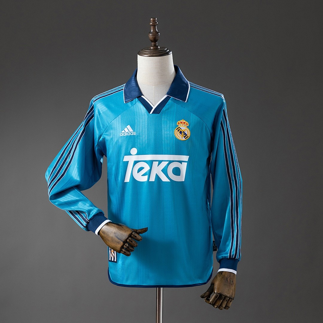 JER-4418_1 Real Madrid 1999-2000 Third Away Long-Sleeved Retro Jersey - 图片 1