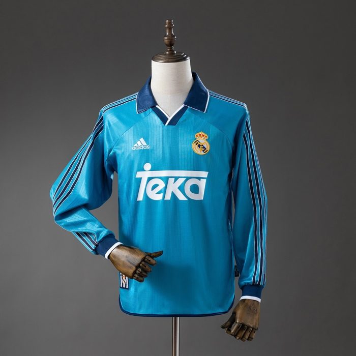 Real Madrid 1999-2000 Third Away Long-Sleeved Retro Jersey - 图片 2